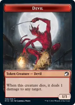 MTG Innistrad: Midnight Hunt - Devil 1/1 [Token] - Image 1