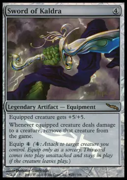mtg magic sword of kaldra FOIL ENGLISH pre released epee de kaldra 4 available - Image 1
