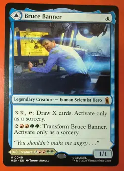 MTG: BRUCE BANNER / / THE INCREDIBLE HULK, 0049, REGULAR , MSH, MYTHIC - Image 1