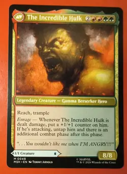 MTG: BRUCE BANNER / / THE INCREDIBLE HULK, 0049, REGULAR , MSH, MYTHIC - Image 2