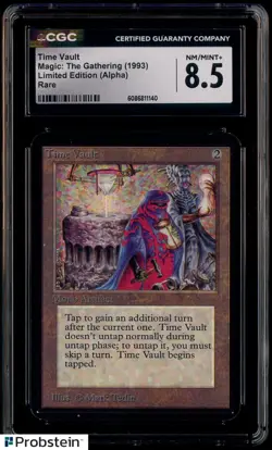 1993 Magic The Gathering MTG Alpha Limited Edition Time Vault R CGC 8.5 NM-MT+ - Image 1