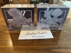 Pokemon TCG Pokemon Center Chilling Reign Elite Trainer Box Pair Sealed - Image 1