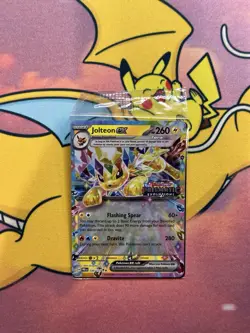 Pokemon TCG Jolteon EX 030/131 Prismatic Evolutions Stamped Promo Near Mint Seal - Image 4