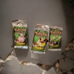 3x Pokemon Jungle Booster Pack 11 Cards WOTC 1999 - Image 1