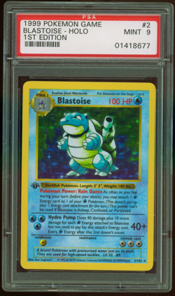 Blastoise Holo #2/102 1999 Pokemon Base Set 1st Edition PSA 9 DEAD CENTERED - Image 1