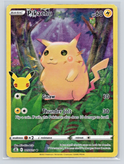 Nintendo Pikachu 005/025 Celebrations 25th Holo Rare English 2021 HP/DMG - Image 1