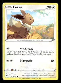 Eevee 125/203 Evolving Skies LP Pokemon - Image 1