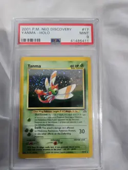 Pokemon Yanma Neo Discovery Unlimited Edition Holo Rare 17 PSA 9 Mint - Image 1