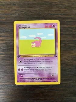 Slowpoke 55/62 Common Fossil Pokemon 1st Edition Lightly Played - Image 1
