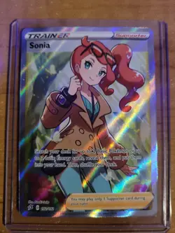 Sonia 2020 Pokemon Sword & Shield Rebel Clash FULL ART TRAINER HOLO 192/192 - Image 1