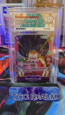 Monkey D Luffy OP07-073 BANDAI Card Games Fest 25-26 One Piece ACE 10 - Image 1