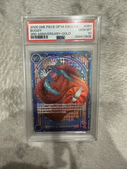 One Piece - PSA 10 Gold Buggy SP English- Op09-051 - Image 1