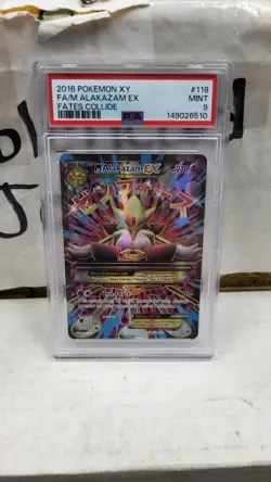 2016 M ALAKAZAM EX FULL ART FA XY FATES COLLIDE POKEMON PSA 9 MINT #118 - Image 2