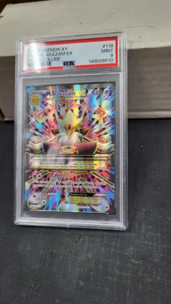 2016 M ALAKAZAM EX FULL ART FA XY FATES COLLIDE POKEMON PSA 9 MINT #118 - Image 3