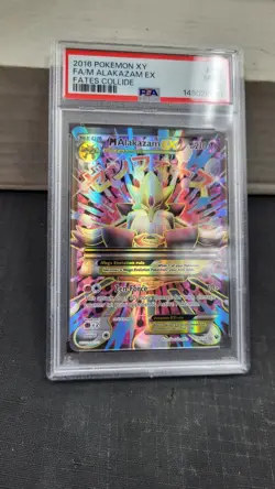 2016 M ALAKAZAM EX FULL ART FA XY FATES COLLIDE POKEMON PSA 9 MINT #118 - Image 4