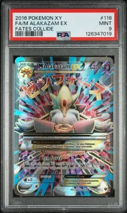M Alakazam EX 118/124 Full Art 2016 Pokemon XY Fates Collide PSA 9 - Image 1