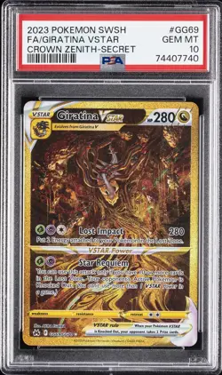 2023 POKEMON SWORD & SHIELD CROWN ZENITH SECRET FULL ART/GIRATINA VSTAR PSA 10 - Image 1