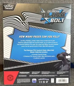POKEMON TCG SCARLET & VIOLET BLACK BOLT BINDER COLLECTION NEW SHIPS ASAP - Image 2