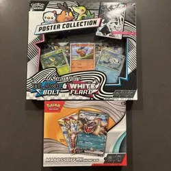 Pokemon Black Bolt & White Flare Binder Unova Poster Collection & Mabostiff Box - Image 1