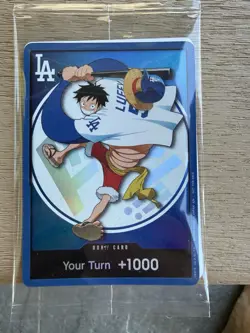 2026 Los Angeles Dodgers x One Piece Promo Card Monkey D Luffy DODGERS LUFFY DON - Image 2