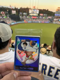 2026 ONE PIECE x LOS ANGELES DODGERS MONKEY.D.LUFFY DON CARD PROMO 7/2/26 - Image 1