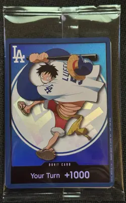 2026 ONE PIECE LOS ANGELES DODGERS MONKEY D LUFFY DON CARD PROMO 7/2/26 - Image 1