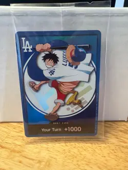 2026 ONE PIECE LOS ANGELES DODGERS MONKEY D LUFFY DON CARD PROMO 7/2/26 SEALED - Image 1