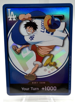 2026 Los Angeles Dodgers x One Piece Promo Card Monkey D Luffy DODGERS LUFFY DON - Image 1