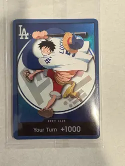 Los Angeles Dodgers One Piece Luffy Don Promo Card 7/2/2026 IN HAND SHIP READY - Image 1