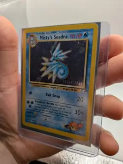 Pokemon Card Misty's Seadra 9/132 Gym Heroes Holo Rare WOTC PRERELEASE NM - Image 2