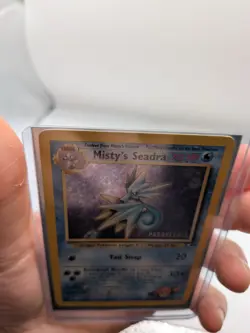 Pokemon Card Misty's Seadra 9/132 Gym Heroes Holo Rare WOTC PRERELEASE NM - Image 3