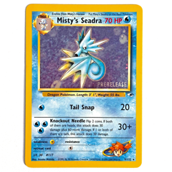Misty's Seadra 9/132 Gym Heroes [Prerelease] STAMPED HOLO RARE | NM-LP - Image 2