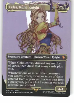 Celes, Rune Knight (Borderless) 201 Commander: FINAL FANTASY Magic Foil NM - Image 1