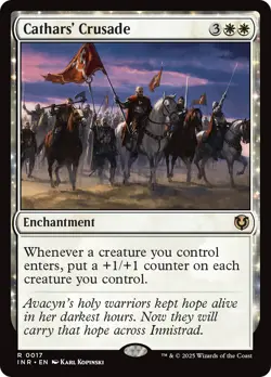 Cathars' Crusade [Innistrad Remastered] Foil Near Mint - Image 1