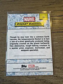 Marvel Topps Chrome 2024 Rocket Raccoon Gold Refractor /50 - Image 2
