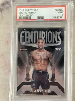 2024 Topps Finest UFC Dustin Poirier Centurions CASE HIT PSA 9 - Image 1
