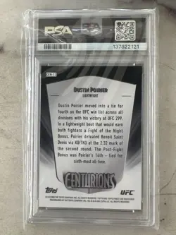 2024 Topps Finest UFC Dustin Poirier Centurions CASE HIT PSA 9 - Image 2