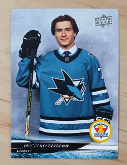 2024-25 UD Extended Series Macklin Celebrini 1ST RD Pick Rookie SHARKS #743 RARE - Image 1