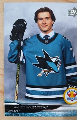 2024-25 UD Extended Series Macklin Celebrini 1ST RD Pick Rookie SHARKS #743 RARE - Image 3