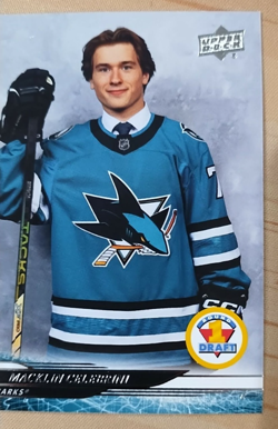 2024-25 UD Extended Series Macklin Celebrini 1ST RD Pick Rookie SHARKS #743 RARE - Image 4