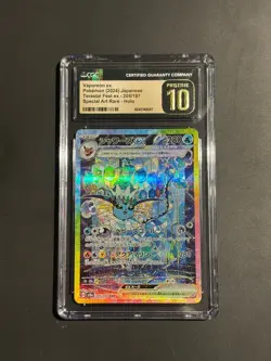 CGC Pristine 10 Vaporeon Ex 205/187 Terastal Fest SAR Japanese 2024 Pokemon - Image 1