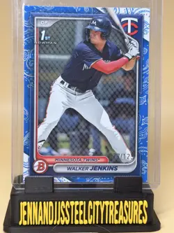 Walker Jenkins 2024 Bowman 1st BP-43 Blue /125 #077/125 Twins - Image 1