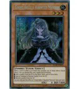 Ghost Belle & Haunted Mansion - FLOD-EN033 - Secret Rare - 1st Edition - Yugioh - Image 1
