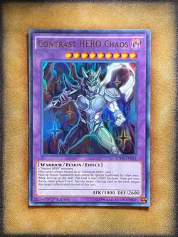 Yugioh Contrast HERO Chaos SDHS-EN041 Ultra Rare 1st Ed LP - Image 1