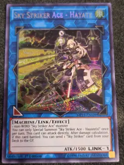 Yugioh Sky Striker Ace - Hayate MP19-EN109 Prismatic Secret Rare 1st Edition NM - Image 1