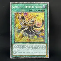 Yugioh Radiant Typhoon Vision RA05-EN075 1st Edition NM Platinum Secret Rare - Image 1
