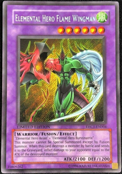 Elemental Hero Flame Wingman (EHC1-EN004) - Secret Rare - Yugioh *FREE SHIPPING - Image 1