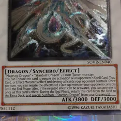 Majestic Star Dragon Ultimate Rare SOVR-EN040 Synchro 3800/3000 - Image 3