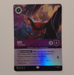Disney Lorcana TCG Doc Taking Notes Epic Foil 210/204 Wilds Unknown - Image 1