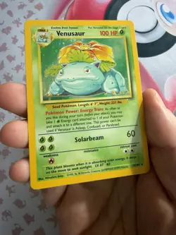 Venusaur 15/102 Holo Holo Rare Base Set Unlimited Pokemon card TCG WOTC - Image 3